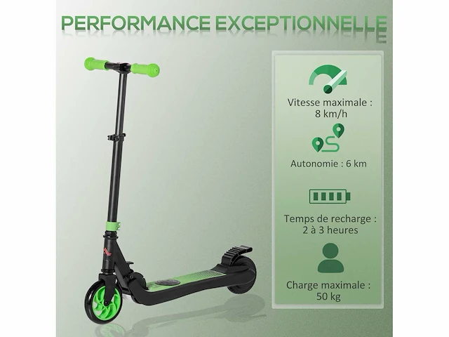 Elektrische scooter kinderen van 6 jaar + opvouwbare elektrische scooter snelheid 8 km/u - afbeelding 4 van  6