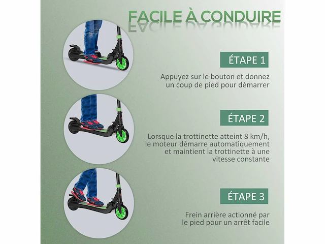 Elektrische scooter kinderen van 6 jaar + opvouwbare elektrische scooter snelheid 8 km/u - afbeelding 5 van  6