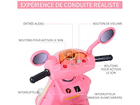 Elektrische scooter voor kinderen 3 jaar 6 v metaal + polypropyleen 108 x 51 x 75 cm roze/wit - afbeelding 5 van  5
