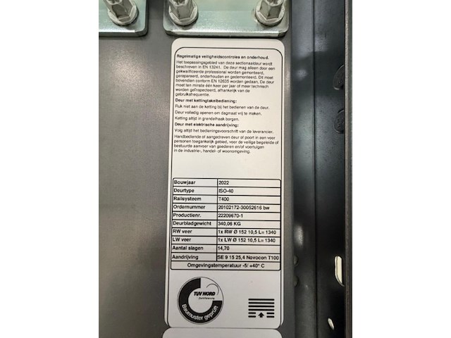 Elektrische sectionaalpoort novoferm - afbeelding 4 van  9