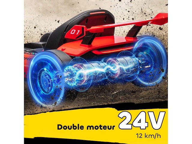 Elektrische skelter voor kinderen 2 x 150w 24 v batterij - afbeelding 6 van  6