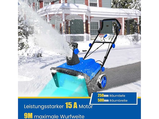 Elektrische sneeuwblazer met led-lampen en 15 a motor - afbeelding 6 van  6