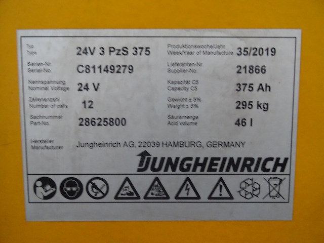 Elektrische stapelaar jungheinrich - afbeelding 12 van  16