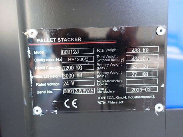 Elektrische stapelaar solidhub - afbeelding 6 van  6