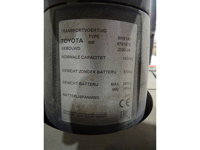 Elektrische stapelaar toyota bt - afbeelding 10 van  12