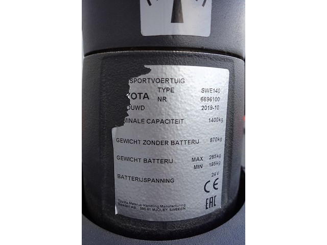 Elektrische stapelaar toyota - afbeelding 13 van  15
