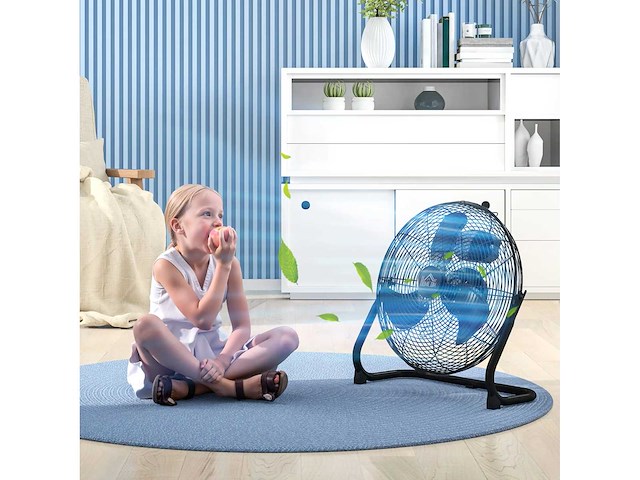 Elektrische tafelventilator met 4 versnellingen, 120° instelbare zwarte hoek - afbeelding 1 van  2