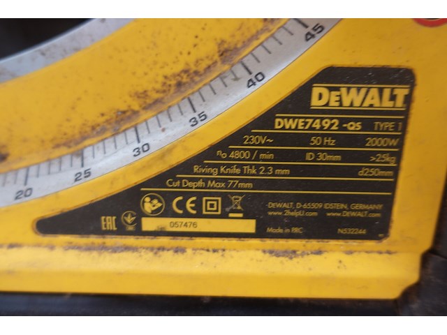 Elektrische tafelzaagmachine dewalt - afbeelding 4 van  5