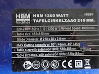 Elektrische tafelzaagmachine hbm - afbeelding 4 van  4