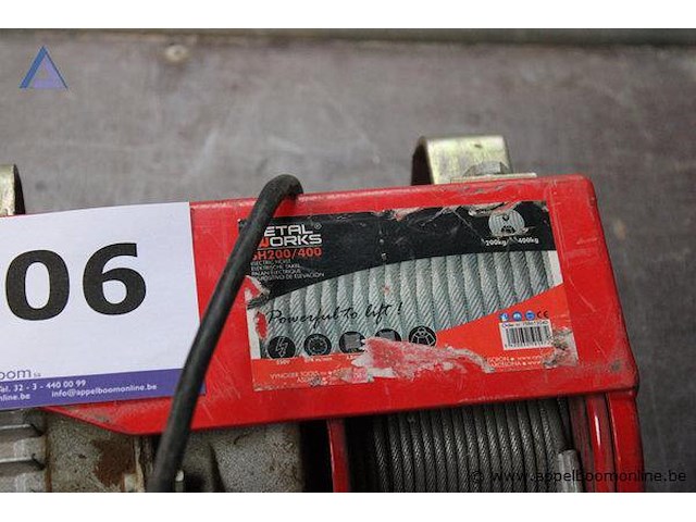 Elektrische takel metal works sh200/400 - afbeelding 2 van  2