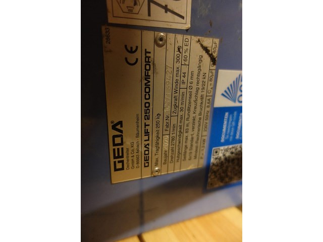 Elektrische takel vr bouwlift heda - afbeelding 3 van  3