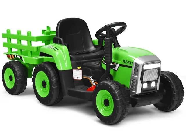 Elektrische tractor met afneembare aanhanger en afstandsbediening voor kinderen - afbeelding 1 van  7