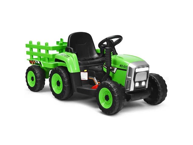Elektrische tractor met afneembare aanhanger en afstandsbediening voor kinderen - afbeelding 2 van  7