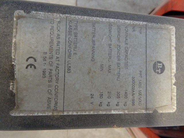 Elektrische transpallet bt - afbeelding 9 van  9