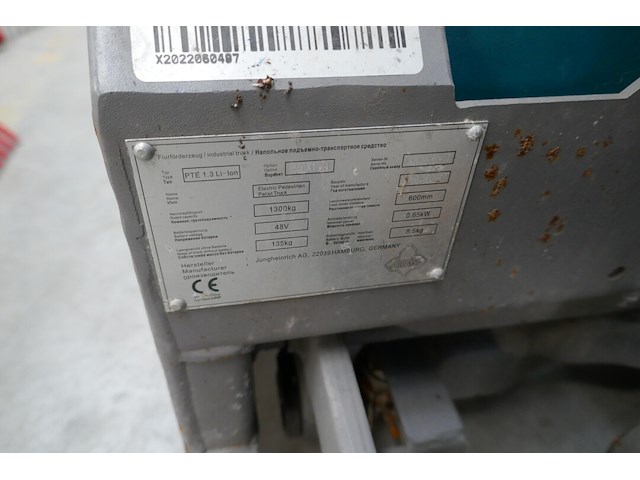 Elektrische transpallet jungheinrich ( met batterij en batterijlader ) - afbeelding 8 van  8