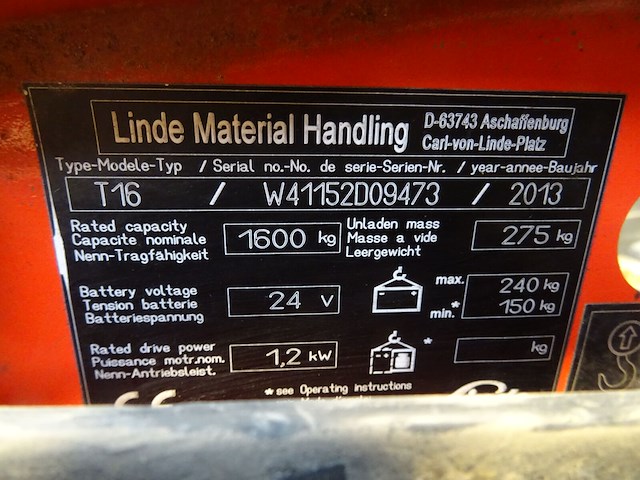 Elektrische transpallet linde - afbeelding 9 van  9
