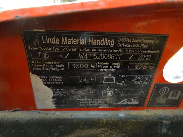 Elektrische transpallet linde - afbeelding 8 van  8