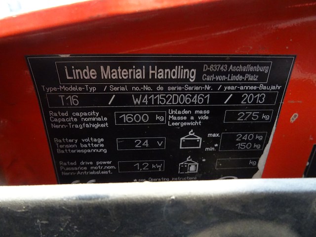Elektrische transpallet linde - afbeelding 8 van  8