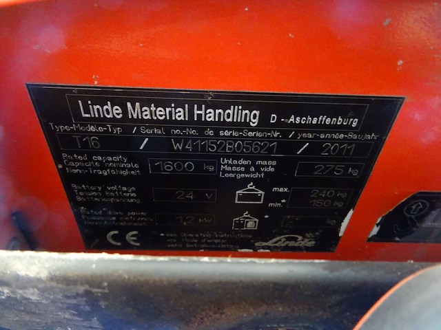 Elektrische transpallet linde - afbeelding 4 van  5