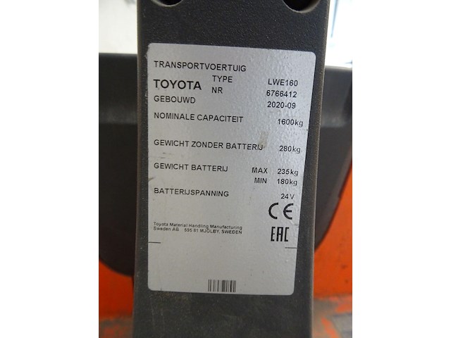 Elektrische transpallet toyota bt - afbeelding 6 van  9