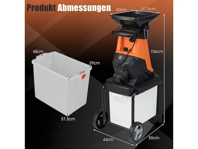 Elektrische tuinversnipperaar - afbeelding 5 van  6