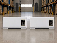 Elektrische ventilator en verwarming – 1200w – ventilatorkachel met timer en afstandsbediening – kachel voor wandmontage met instelbare thermostaat – 2-in-1 verwarmen & koelen - 2026 model (2x) - afbeelding 1 van  7