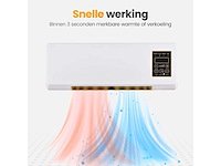 Elektrische ventilator en verwarming – 1200w – ventilatorkachel met timer en afstandsbediening – kachel voor wandmontage met instelbare thermostaat – 2-in-1 verwarmen & koelen - 2026 model (2x) - afbeelding 4 van  7