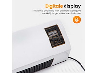Elektrische ventilator en verwarming – 1200w – ventilatorkachel met timer en afstandsbediening – kachel voor wandmontage met instelbare thermostaat – 2-in-1 verwarmen & koelen - 2026 model (2x) - afbeelding 5 van  7