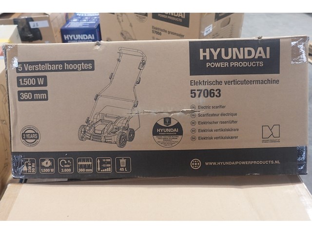 Elektrische verticuteermachine hyundai power products - afbeelding 2 van  3
