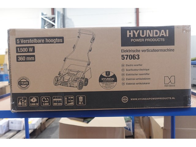 Elektrische verticuteermachine hyundai power products - afbeelding 2 van  3