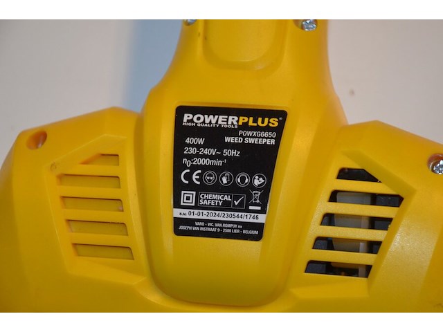 Elektrische voegen borstel powerplus, wasborstel set op telescopische steel 2 tot 5 m - afbeelding 6 van  9