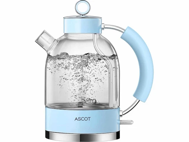 Elektrische waterkoker, ascot glazen waterkoker, 1,6l, 2200w - afbeelding 1 van  1