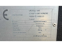 Elektromechanische mobiele bioafval composteermachine upcycle demetterra 70 - afbeelding 3 van  3