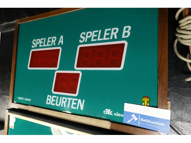 Elektronisch biljart scorebord - afbeelding 4 van  4