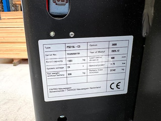 Elektronische stapelaar pse15l-c3 (2025) - afbeelding 9 van  21