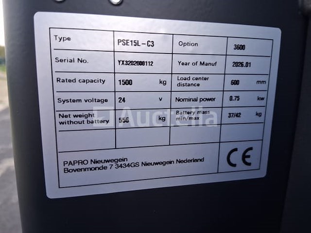 Elektronische stapelaar pse15l-c3 (2026) - afbeelding 16 van  24