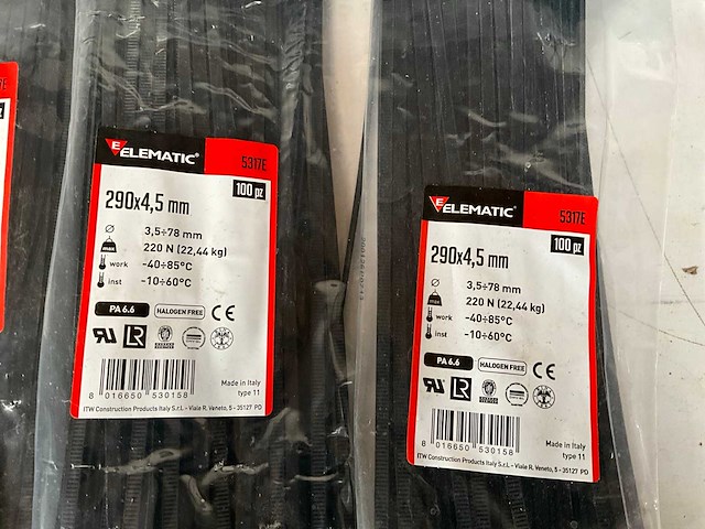 Elematic & hellermantyton diverse kabelbinders (10x) - afbeelding 2 van  3
