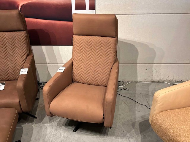 Elio veneto milkchoc relax zetel electrisch +2x voetbank - afbeelding 1 van  4