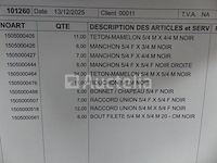 Elleboog, reductie, fittingen, 3/4 en 5/4 zwarte stalen huls - afbeelding 2 van  16