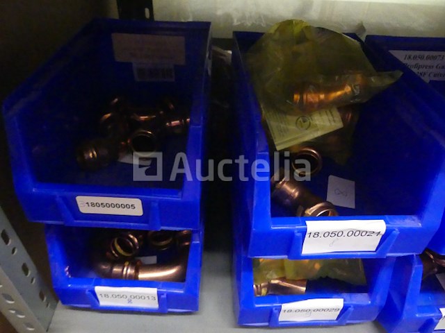 Elleboog, reducties, fittingen, koperen huls - afbeelding 2 van  15