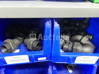 Elleboog, reducties, fittingen, zwarte stalen huls 1/2 en 1 - afbeelding 5 van  14