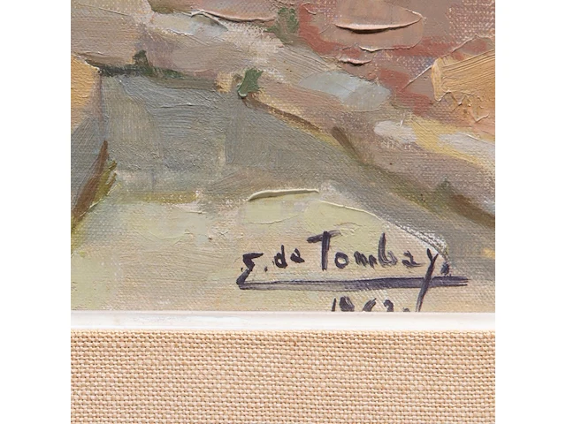Ellen de tombay (1918-1998), two flower still lifes and a landscape, oil on canvas smallest 36 x 27 cm. (14.16 x 10.63 in.), biggest 65 x 55 cm. (25.58 x 21.64 in.) - afbeelding 3 van  17