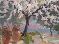 Ellen de tombay (1918-1998), two flower still lifes and a landscape, oil on canvas smallest 36 x 27 cm. (14.16 x 10.63 in.), biggest 65 x 55 cm. (25.58 x 21.64 in.) - afbeelding 4 van  17