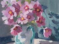 Ellen de tombay (1918-1998), two flower still lifes and a landscape, oil on canvas smallest 36 x 27 cm. (14.16 x 10.63 in.), biggest 65 x 55 cm. (25.58 x 21.64 in.) - afbeelding 5 van  17