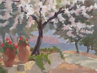 Ellen de tombay (1918-1998), two flower still lifes and a landscape, oil on canvas smallest 36 x 27 cm. (14.16 x 10.63 in.), biggest 65 x 55 cm. (25.58 x 21.64 in.) - afbeelding 16 van  17