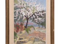 Ellen de tombay (1918-1998), two flower still lifes and a landscape, oil on canvas smallest 36 x 27 cm. (14.16 x 10.63 in.), biggest 65 x 55 cm. (25.58 x 21.64 in.) - afbeelding 17 van  17