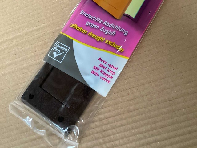 Ellen tochtklep met borstel voor brievenbus, bruin (250x) - afbeelding 2 van  7