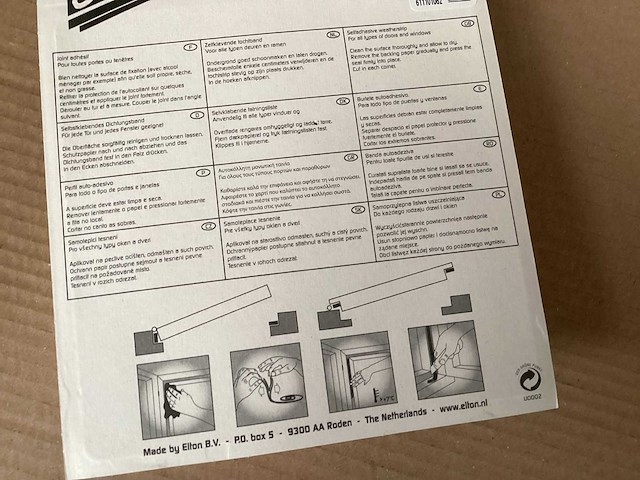 Ellen zelfklevend tochtband wit, rol 6 meter (312x) - afbeelding 4 van  6