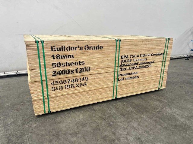 Elliotti underlayment 2400x1200x18mm (50x) - afbeelding 1 van  11