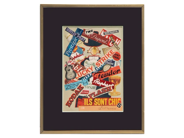 E.l.t. mesens (1903-1971), ‘ils sont chic’, collage, 1962 34 x 24 cm. (13.39 x 9.44 in.), frame: 51.5 x 41.5 cm. (20.28 x 16.33 in.) - afbeelding 2 van  4
